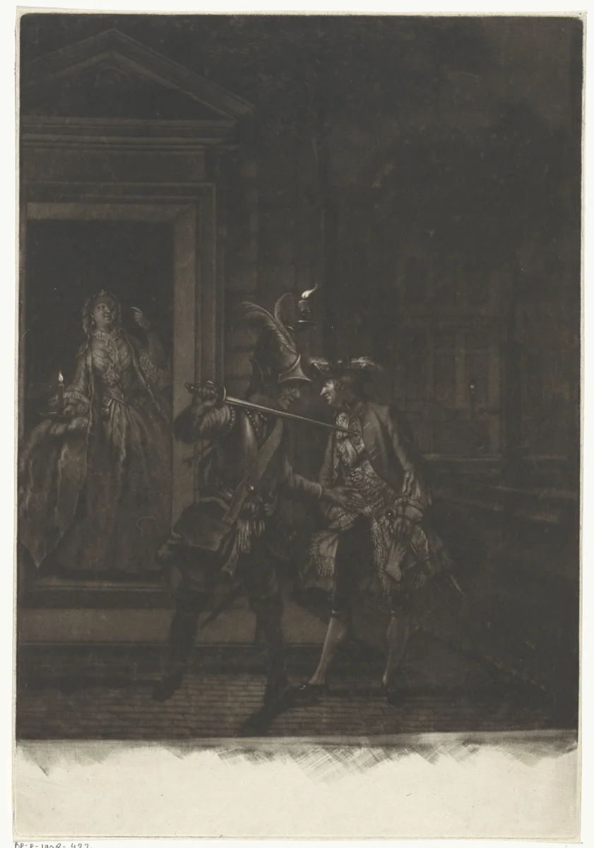 Hopman Ulrich of de bedrogen gierigheid: de omkoping by Cornelis Ploos van Amstel, print, 1759