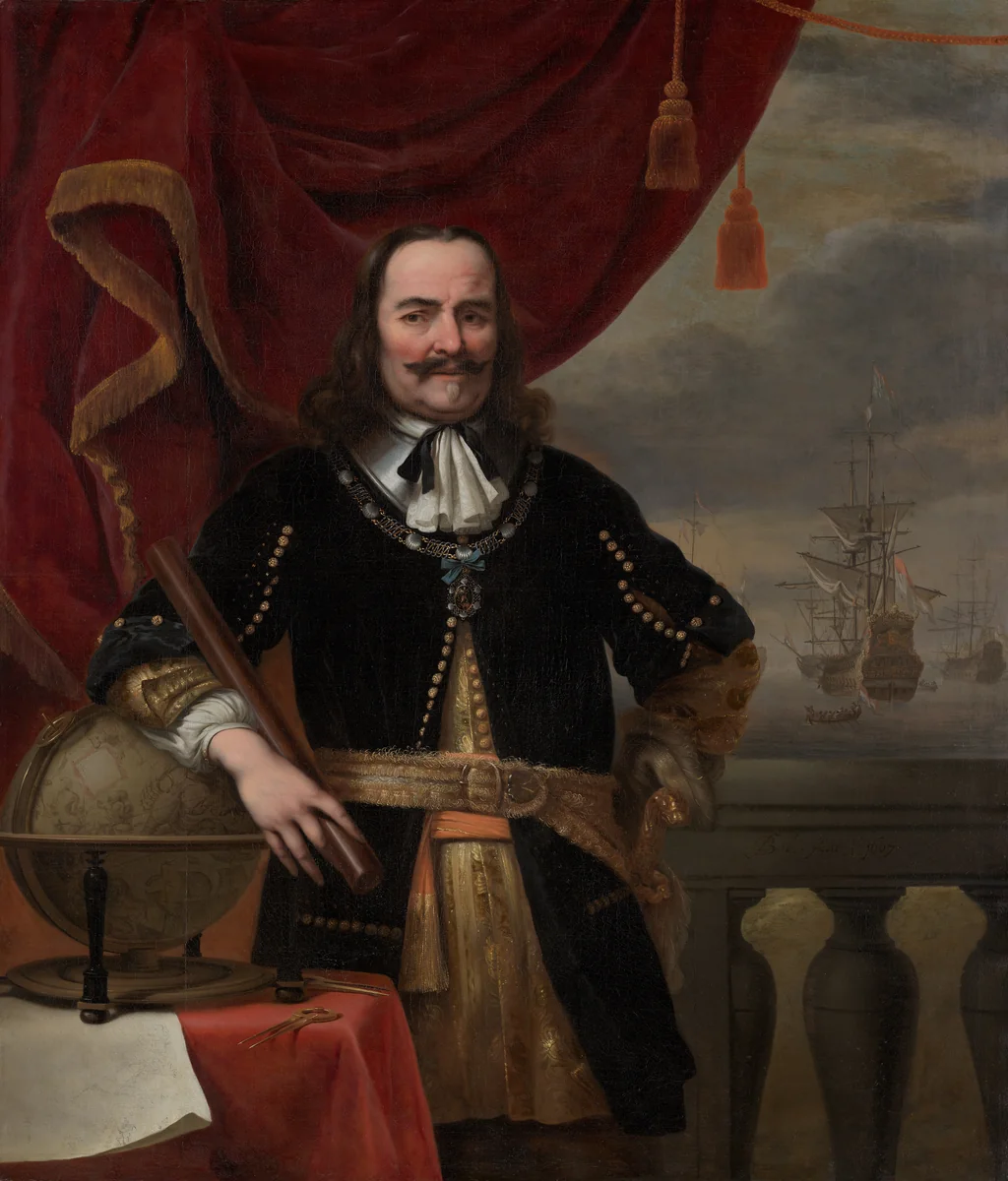 Portrait of Michiel de Ruyter (1607-1676) by Ferdinand Bol, painting, 1667