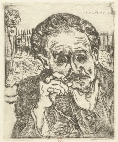 Dr. Gachet (Man with a Pipe) by Vincent van Gogh
Paul Louis Lucien Gachet, print, 1890