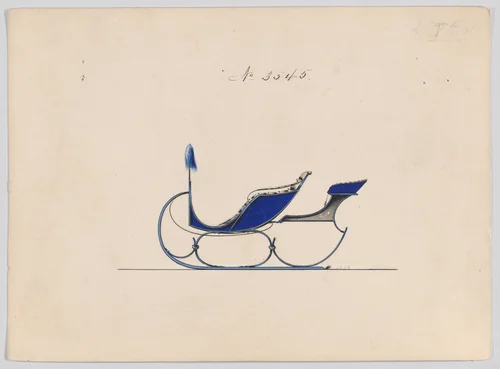Sleigh with Rumble Seat # 3545 by Brewster & Co., drawing, 1879