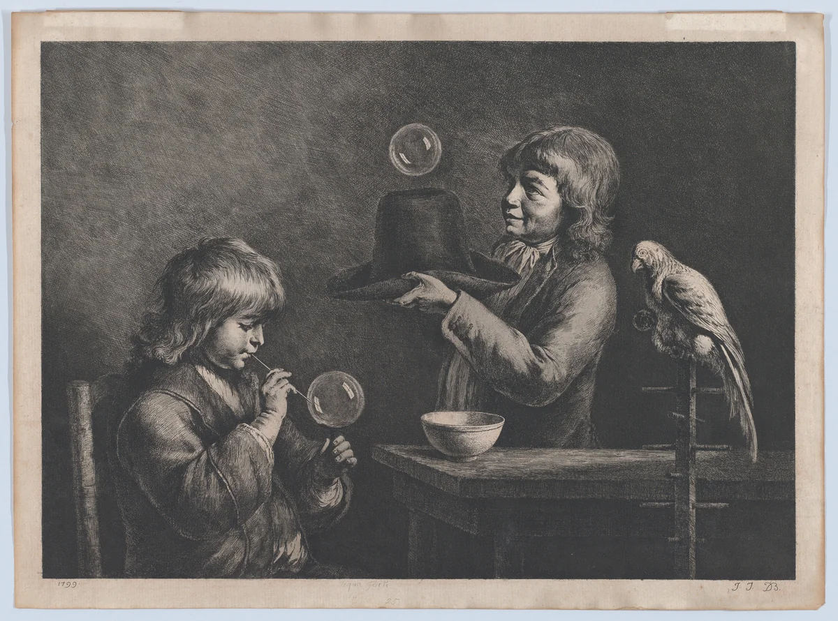 Soap Bubbles by Jean Jacques de Boissieu, print, 1799