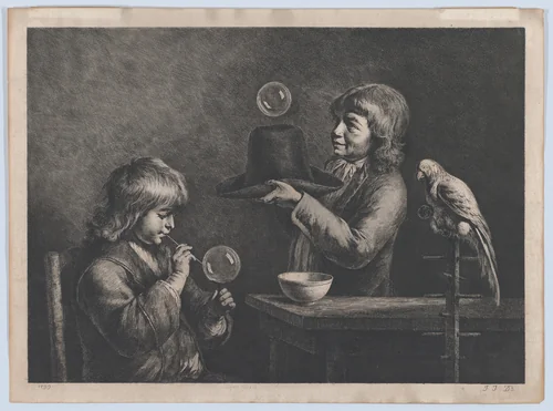 Soap Bubbles by Jean Jacques de Boissieu, print, 1799