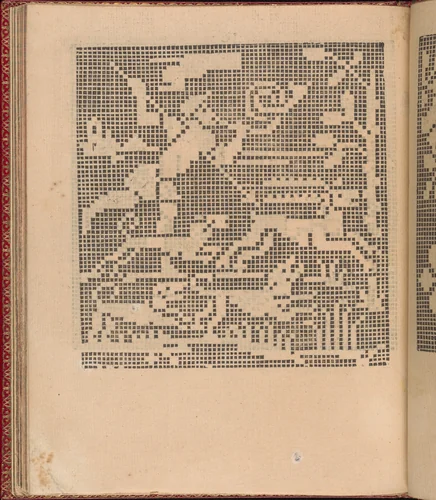Les Singuliers et Nouveaux Portraicts... page 42 (verso) by Federico de Vinciolo, book, 1588