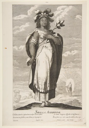 Sibylle Agrippa by Gilles Rousselet, print, 1630-1640