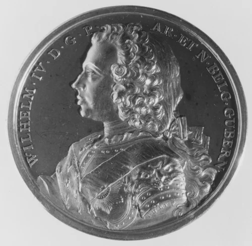 William IV, Prince Orange, Stadholder of The Netherlands by Jean Dassier, metalwork, 1747