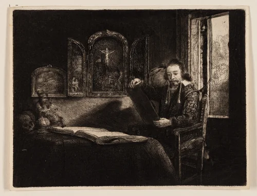 Abraham Francen, Apothecary by Rembrandt van Rijn, print, 1652-1662