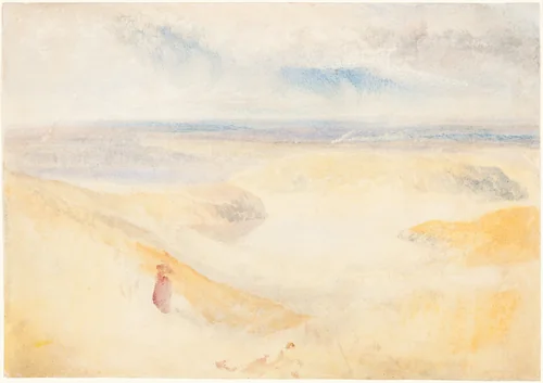 A Yorkshire River by Joseph Turner, drawing, 1827