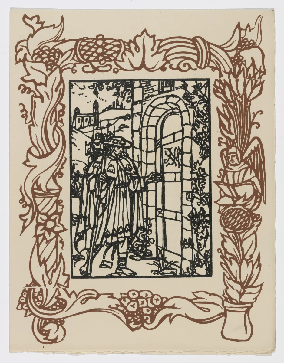 Plate (page 201) from Les Petites Fleurs de St. François (The Little Flowers of St. Francis) by Émile Bernard, illustrated book, 1928