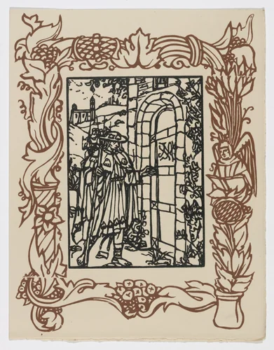 Plate (page 201) from Les Petites Fleurs de St. François (The Little Flowers of St. Francis) by Émile Bernard, illustrated book, 1928