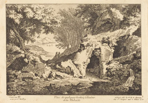 Veue de quelques Grottes solitaires de la Thebaide by François Boucher, print, 1705-1763