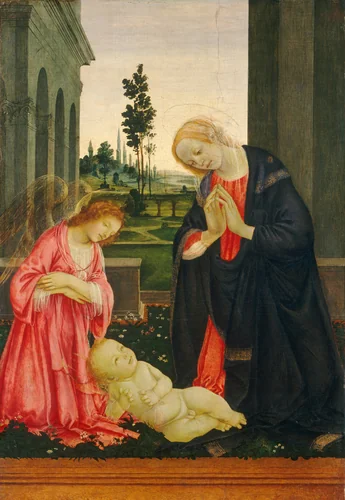 The Adoration of the Child by Filippino Lippi, painting, 1475-1480