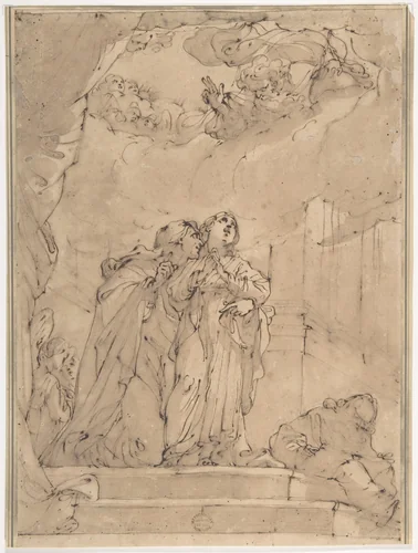 The Presentation of the Virgin Mary in the Temple by Ubaldo Gandolfi, drawing, 1728-1781