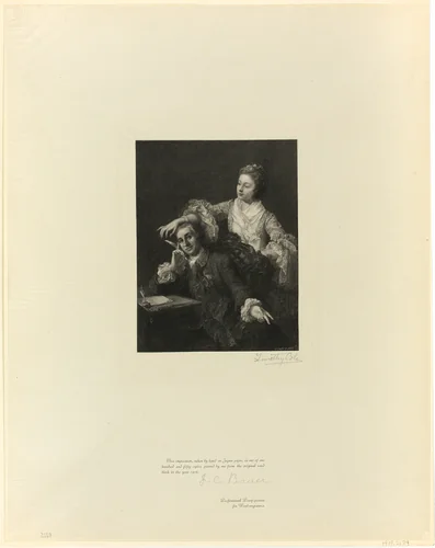 Garrick and his wife, from Old English Masters by Timothy Cole, print, 1897