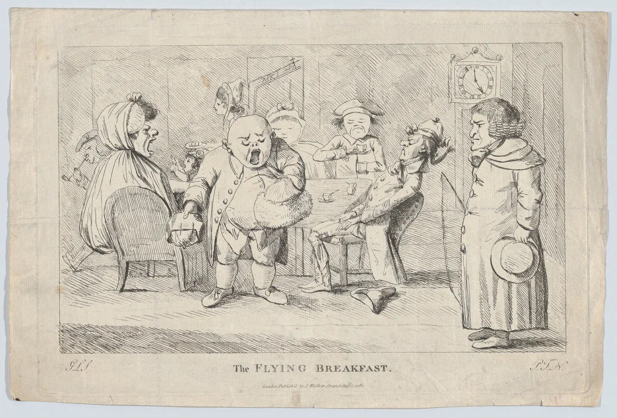 The Flying Breakfast by anonymous, print, 1782