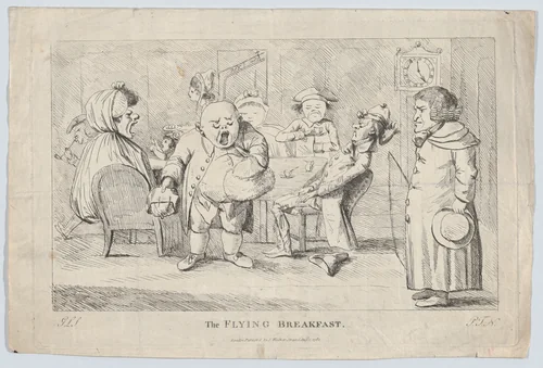 The Flying Breakfast by anonymous, print, 1782