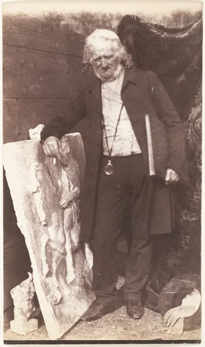 Henning with Parthenon Frieze by Hill and Adamson, photograph, 1843-1847