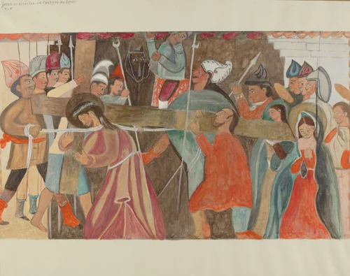 Station of the Cross No. 5: "Jesus is Assisted in Carrying His Cross" by William Herbert, index of american design, 1936