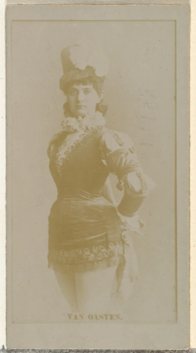 Miss Van Oasten, from the Actors and Actresses series (N145-8) issued by Duke Sons & Co. to promote Duke Cigarettes by W. Duke, Sons & Co., photograph, 1890-1895