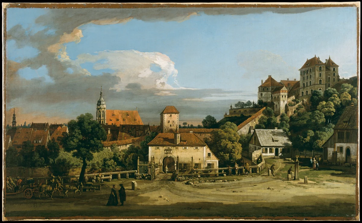 Pirna: The Obertor from the South by Bernardo Bellotto, painting, 1753-1757