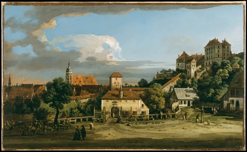 Pirna: The Obertor from the South by Bernardo Bellotto, painting, 1753-1757