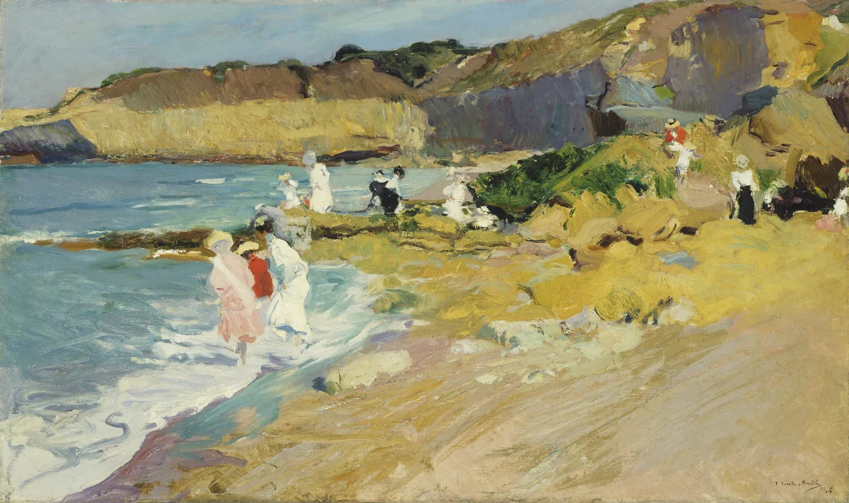 Rocks at the Lighthouse, Biarritz by Joaquín Sorolla y Bastida, painting, 1906