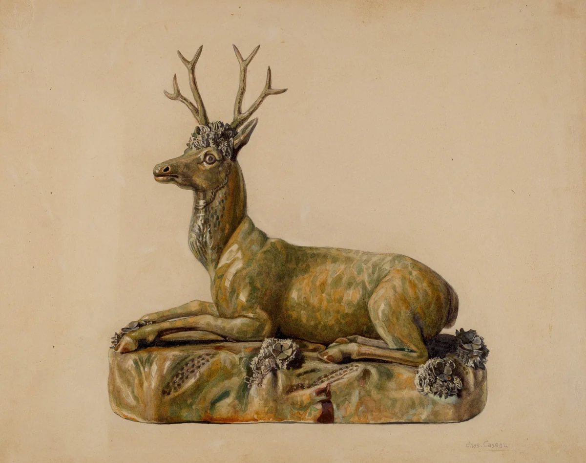Stag Statuette by Charles Caseau, index of american design, 1935-1942