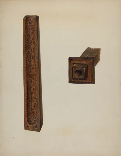 Candle Mold by Walter Hochstrasser, index of american design, 1939