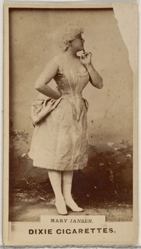 Mary Jansen, from the Actors and Actresses series (N45, Type 7) for Dixie Cigarettes by Allen & Ginter, photograph, 1885-1891