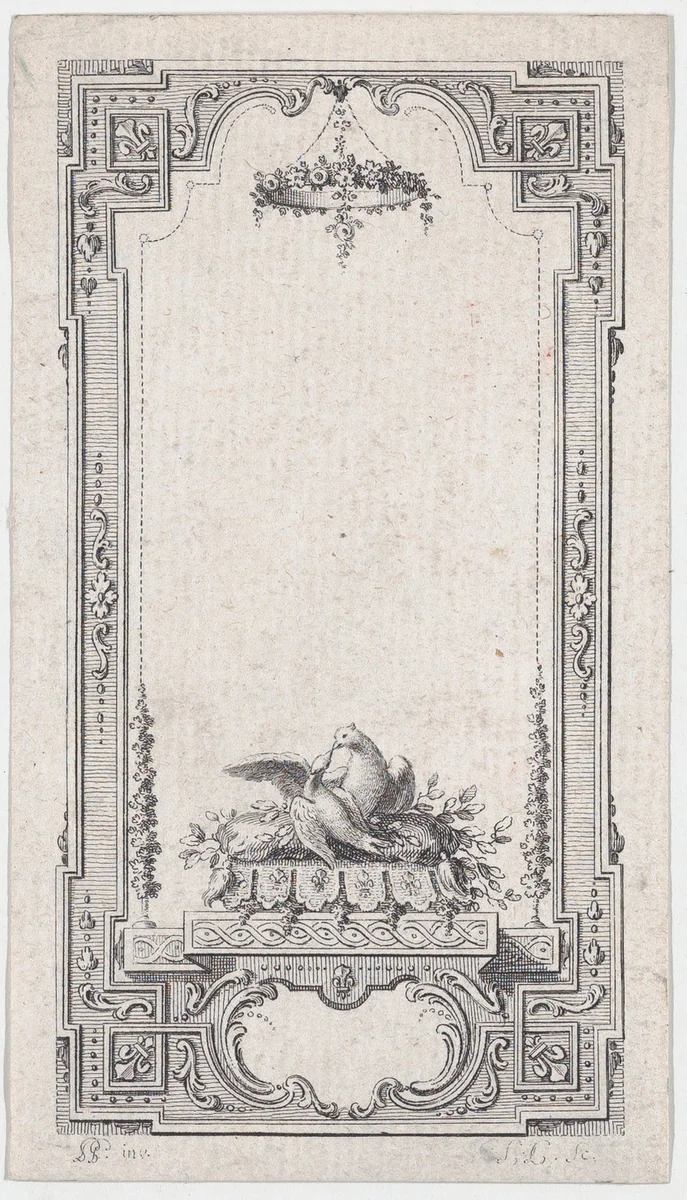 Frontispiece, from Bussy-Rabutin's "Histoire amoureuse des Gaules" by Pierre Philippe Choffard, print, 1754