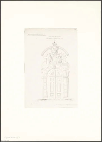 Gezicht op de Leprozenpoort by anonymous, print, 1843-1950