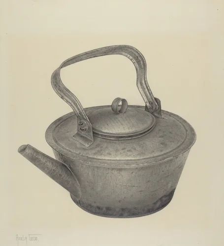 Tea Kettle by Amelia Tuccio, index of american design, 1940