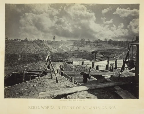 Rebel Works in Front of Atlanta, GA, No. 5 by George Barnard, photograph, 1864