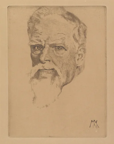 Self-portrait by Max Klinger, print, 1918
