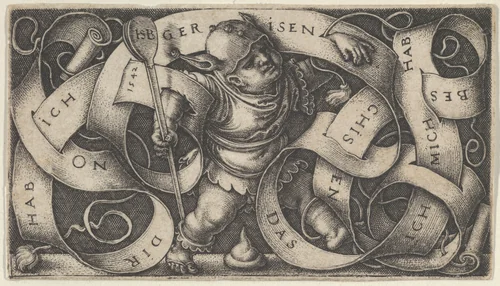 The Little Buffoon by Sebald Beham, print, 1542
