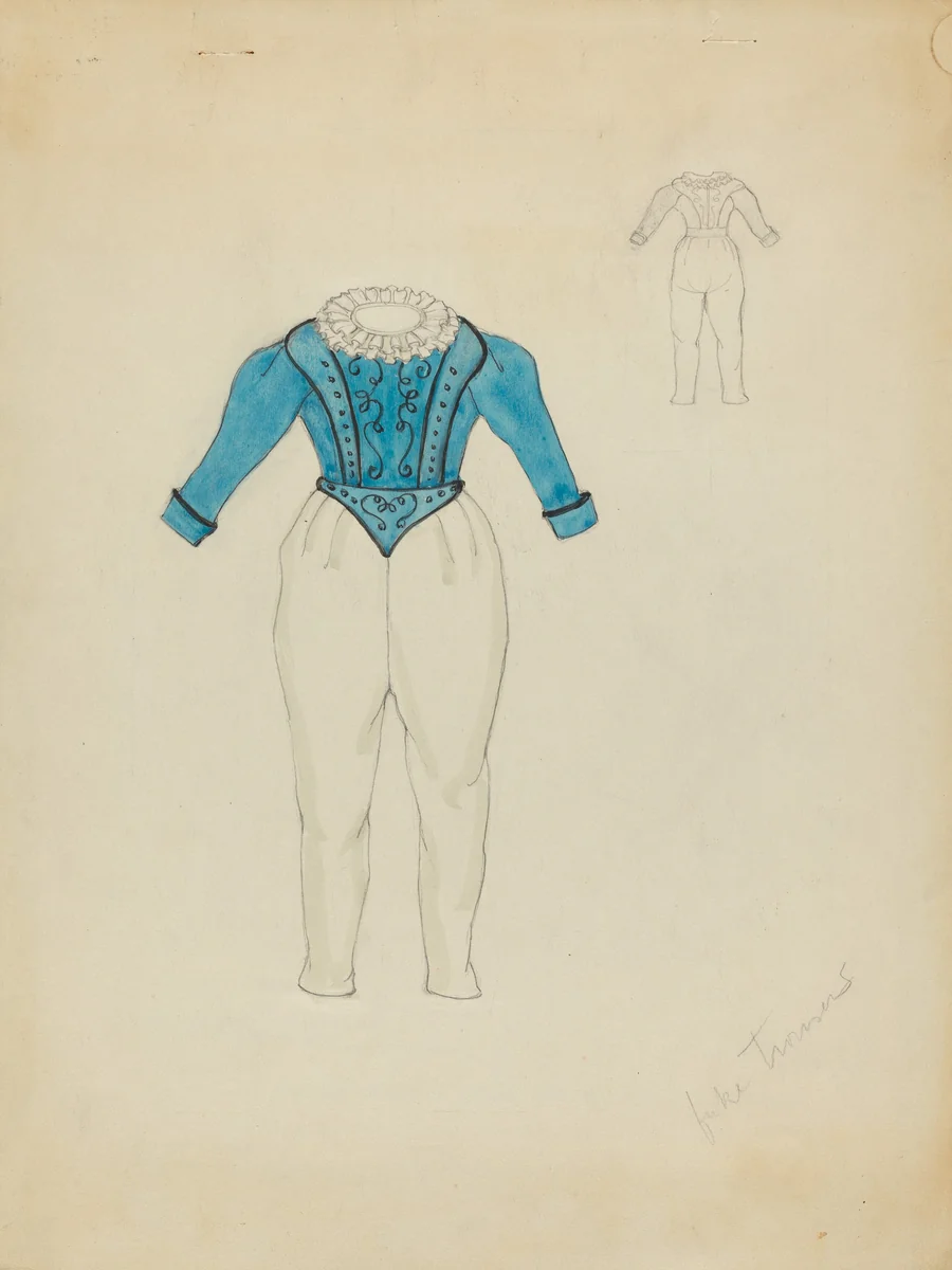 Child's Trousers and Top by Esther Peck, index of american design, 1935-1942