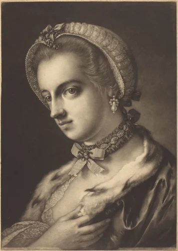 Imaginary Portrait of an English Beauty by Thomas Frye, print, 1762