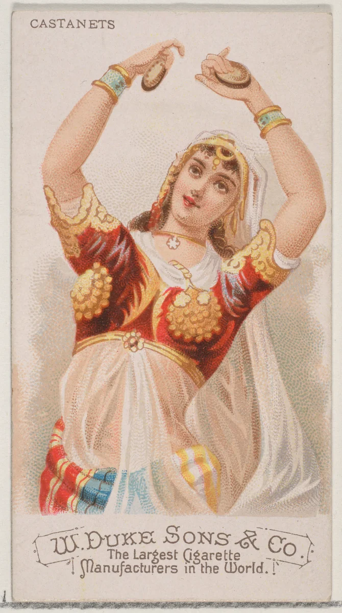 Castanets, from the Musical Instruments series (N82) for Duke brand cigarettes by W. Duke, Sons & Co., print, 1888