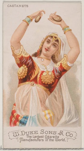 Castanets, from the Musical Instruments series (N82) for Duke brand cigarettes by W. Duke, Sons & Co., print, 1888