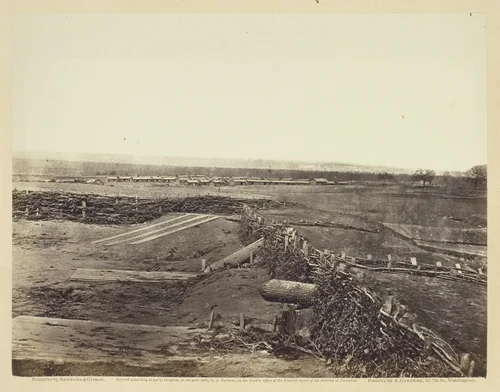 Quaker Guns, Centreville, Virginia by Barnard and Gibson, photograph, 1862