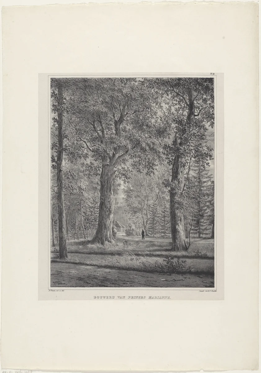 Bouwerij van Prinses Marianne by anonymous, print, 1822-1845