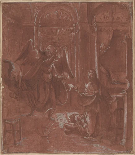 The Annunciation by German 16th Century, drawing, 1520