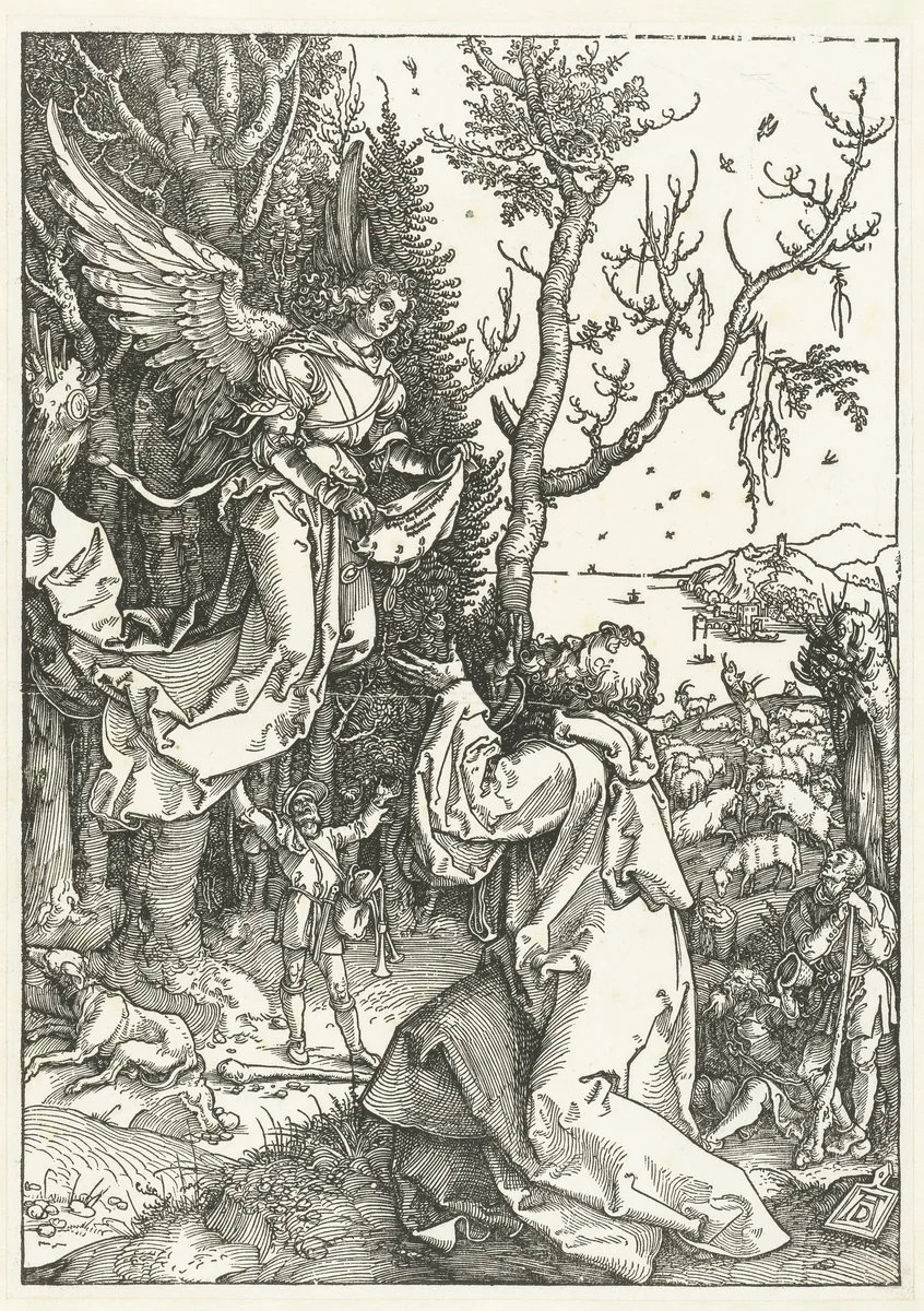 De aankondiging aan Joachim by Unknown, print, 1502-1506