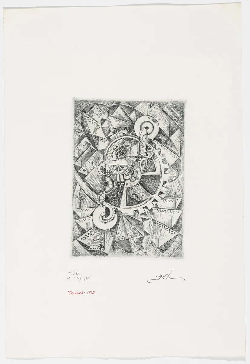 Tuesday (Dienstag) from The History, all derer von Sonntag bis Mittwoch und zurück by Robert Michel, print, 1920