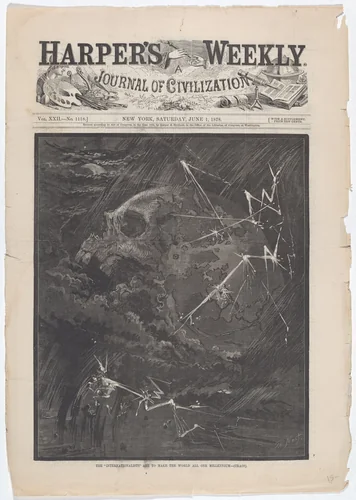 The "Internationalists" Are to Make the World All One Millennium - (Chaos) by Thomas Nast, print, 1878