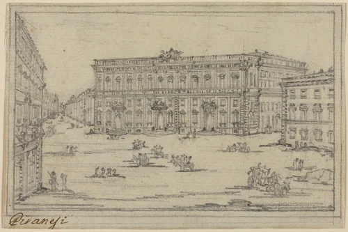Palazzo della Consultà by Francesco Piranesi, drawing, 1758-1810