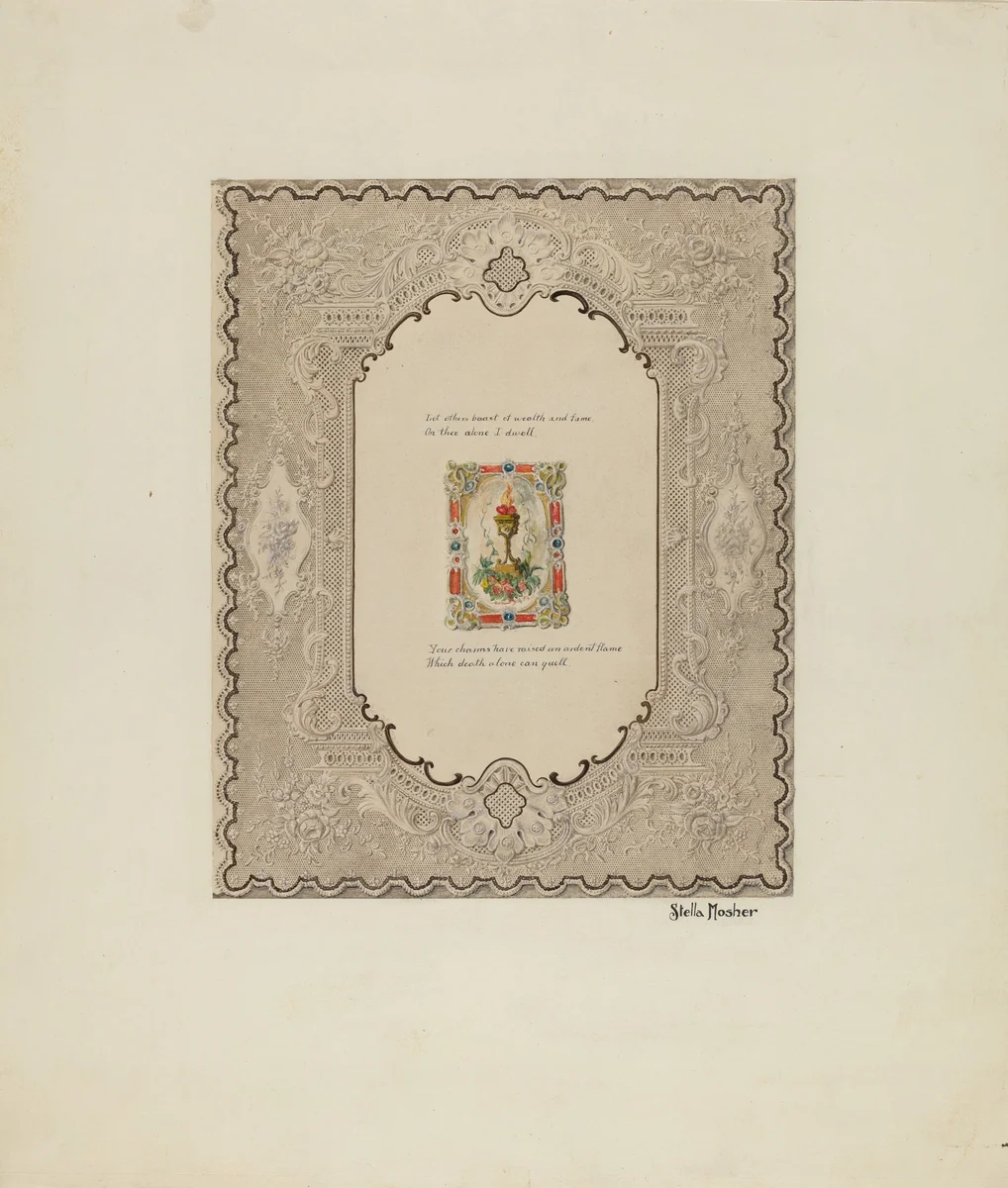 Valentine by Stella Mosher, index of american design, 1941