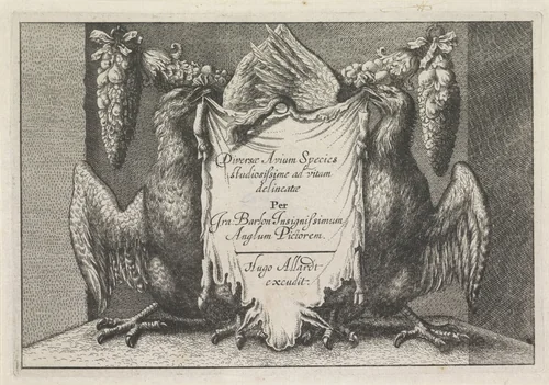 Acht duiven by Wenceslaus Hollar, print, 1662