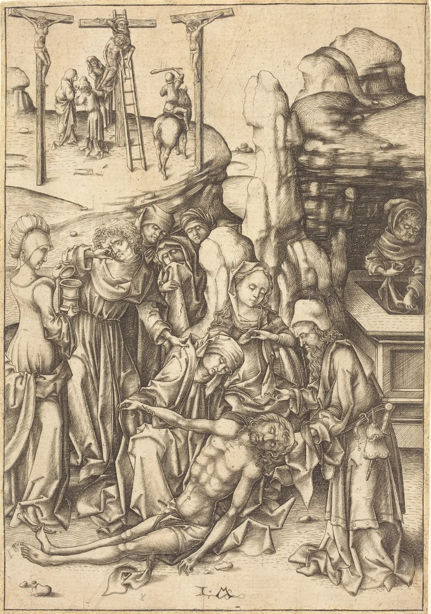The Lamentation by Israhel van Meckenem, print, 1480