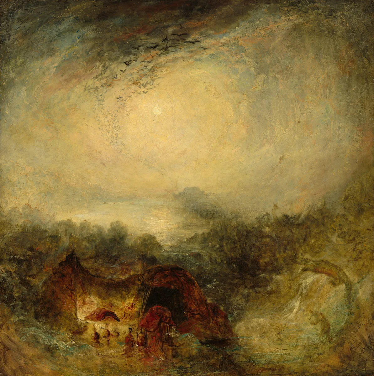 The Evening of the Deluge by Joseph Turner, painting, 1843