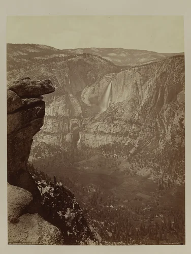 Yosemite Falls from Glacier Point by Carleton E. Watkins, photograph, 1865-1866